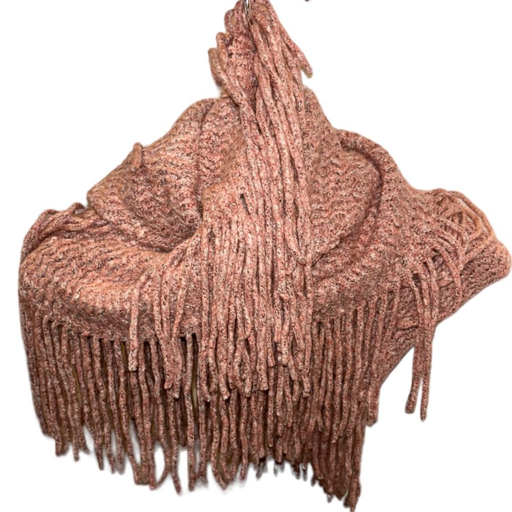 Eyeful CHENILLE champagne beige all trim infinity scarf